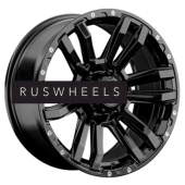 Диски LS 9x18/6x139,7 ET15 D106,1 1339 BK (конус, Колпак+лого)