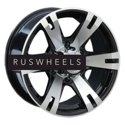 Диски LS 8x17/6x139,7 ET38 D100,1 182 BKF (конус, Колпак+лого)