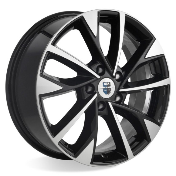 Диски КиК 7,0\R17 5*110 ET38 d65.1 алмаз чёрный