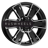 Диски КИК 7x17/6x139,7 ET38 D67,1 Севенна (КС726) Алмаз черный