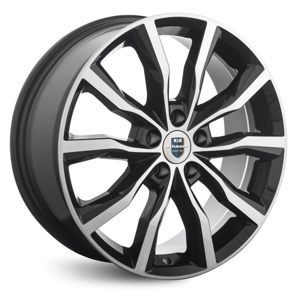 Диски КиК 7.5\R18 5*108 ET45 d67.1 алмаз чёрный